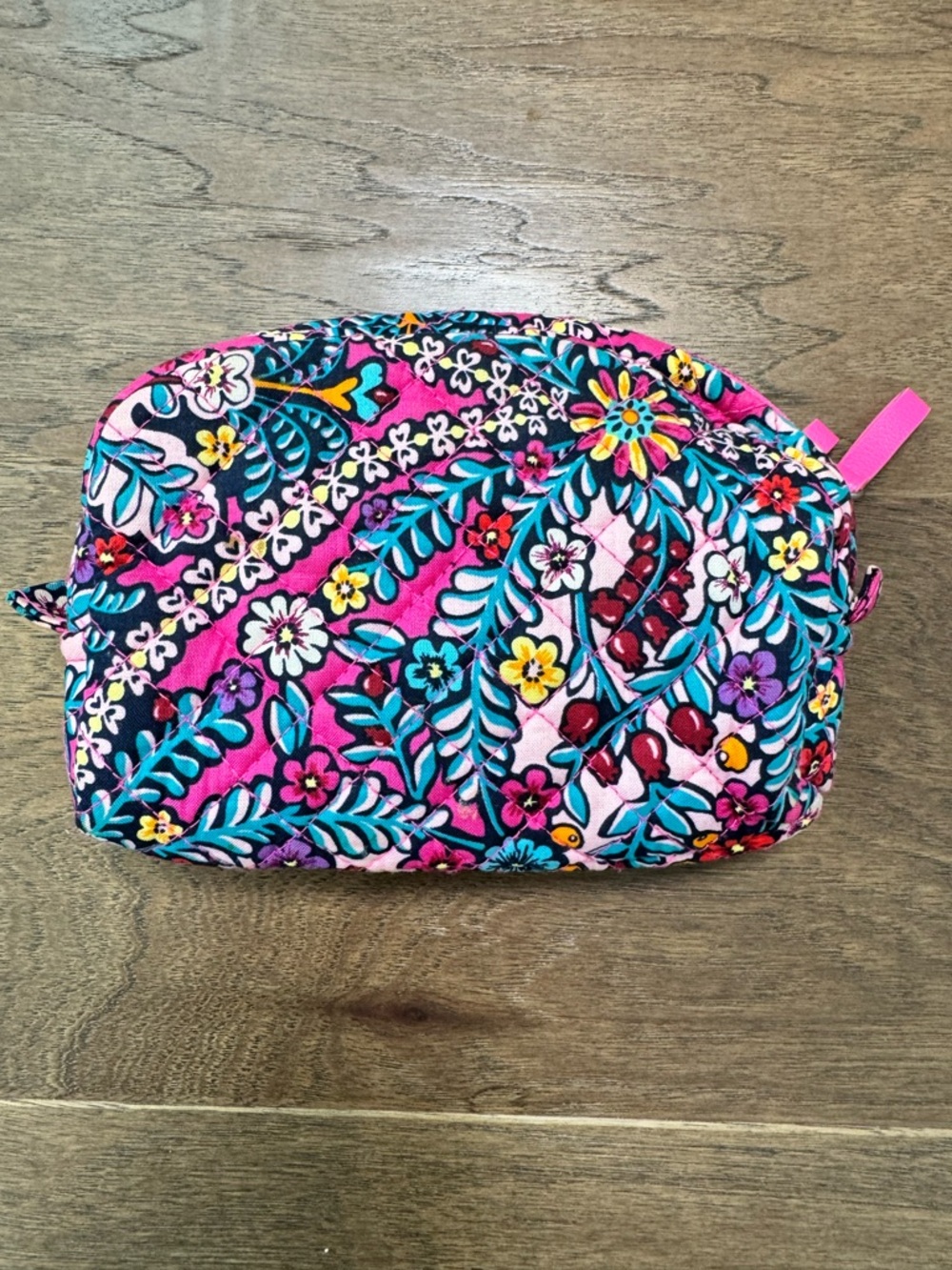 Vera Bradley Pink Floral “Kaleidoscope” Quilted Cosmetic Bag - Picture 2 of 8